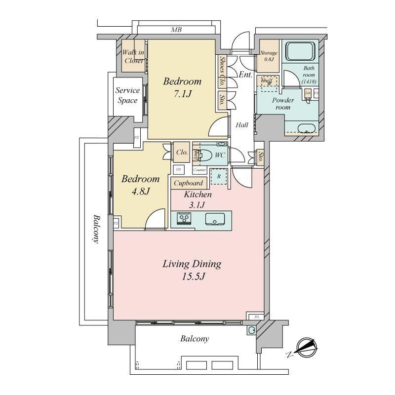 2LDK apartment in Bunkyo Ward, Tokyo - Photo 1