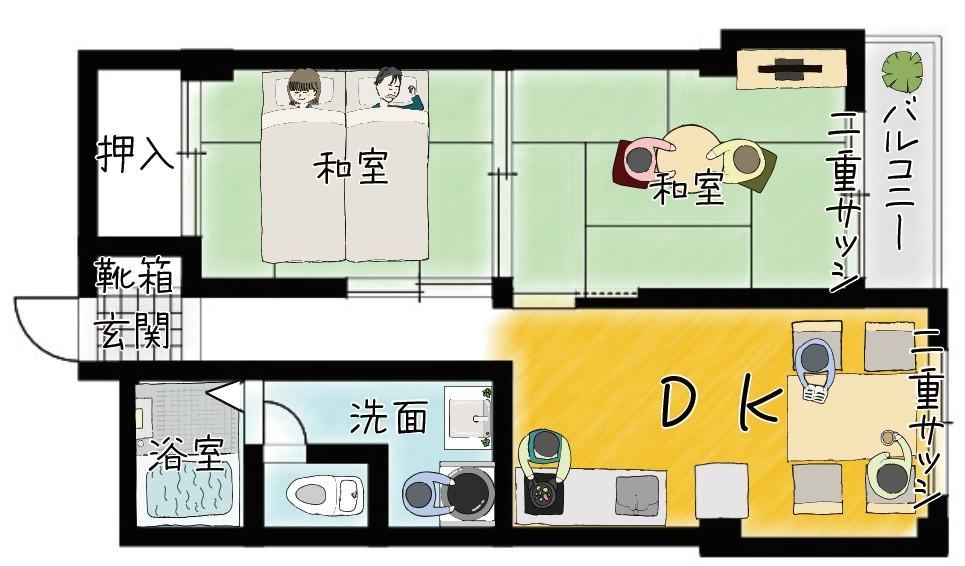 2DK apartment in Sakyo Ward, Kyoto - Photo 1