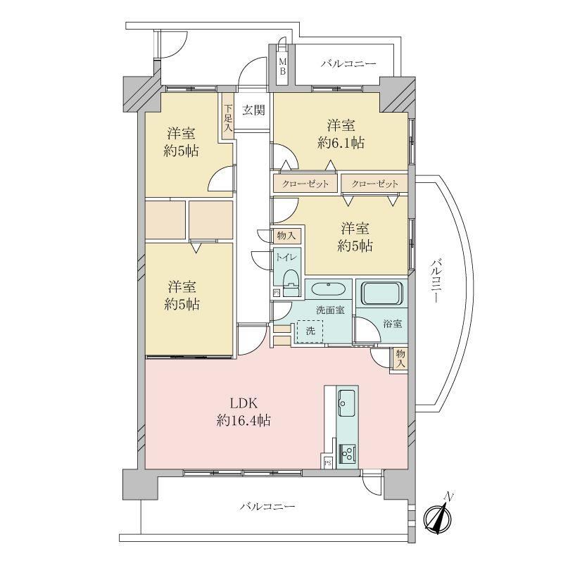 4LDK apartment in Nishinomiya, Hyogo - Photo 1
