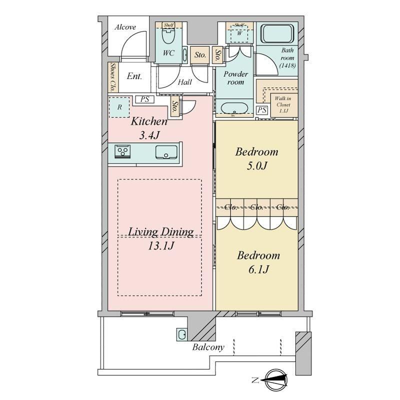 2LDK apartment in Chuo Ward, Fukuoka - Photo 1