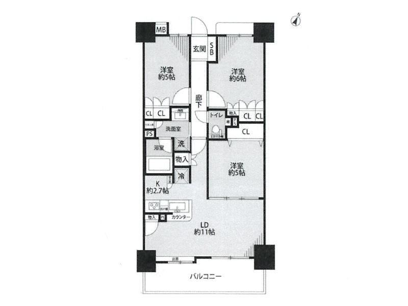 3LDK apartment in Chuo Ward, Sagamihara, Kanagawa - Photo 1