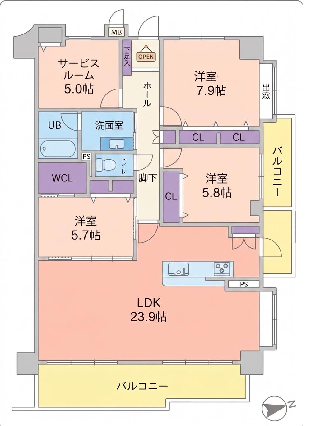 4LDK apartment in Chuo Ward, Fukuoka - Photo 1