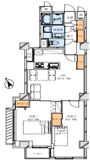 2LDK apartment in Toshima Ward, Tokyo - Photo 1