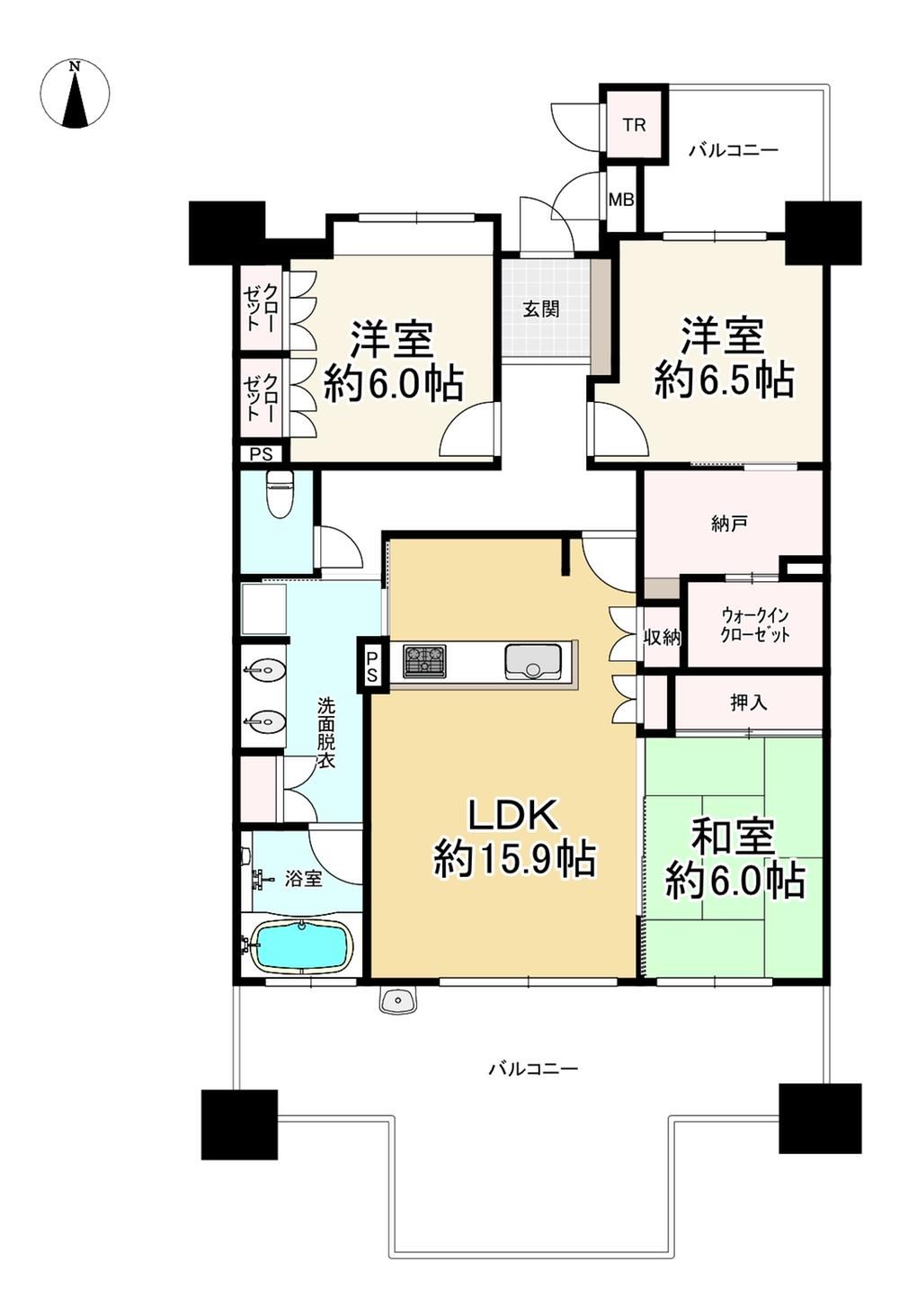3LDK+S apartment in Sawara Ward, Fukuoka - Photo 1