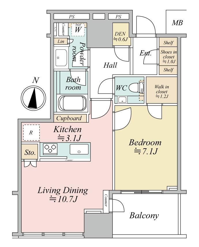 1LDK apartment in Minato Ward, Tokyo - Photo 1