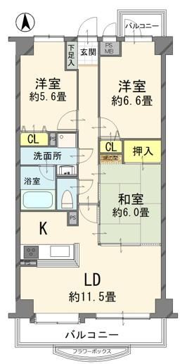 3LDK apartment in Kasukabe, Saitama - Photo 1