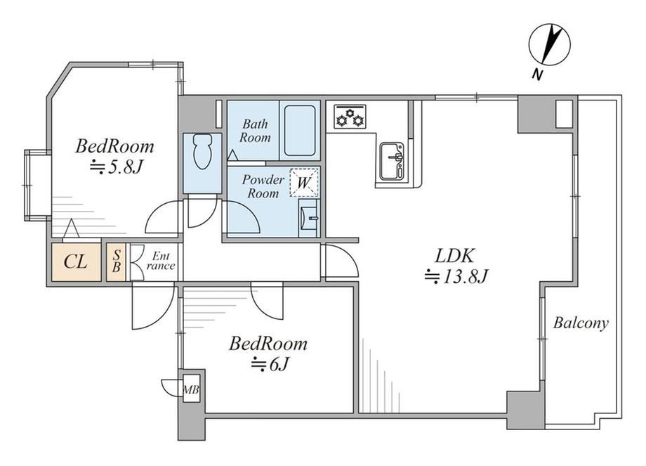2LDK apartment in Asahi Ward, Yokohama, Kanagawa - Photo 1