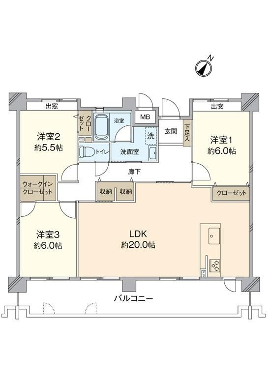 3LDK apartment in Nishi Ward, Hiroshima - Photo 1