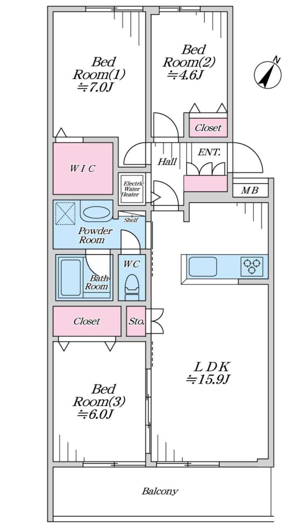 3LDK apartment in Midori Ward, Yokohama, Kanagawa - Photo 1
