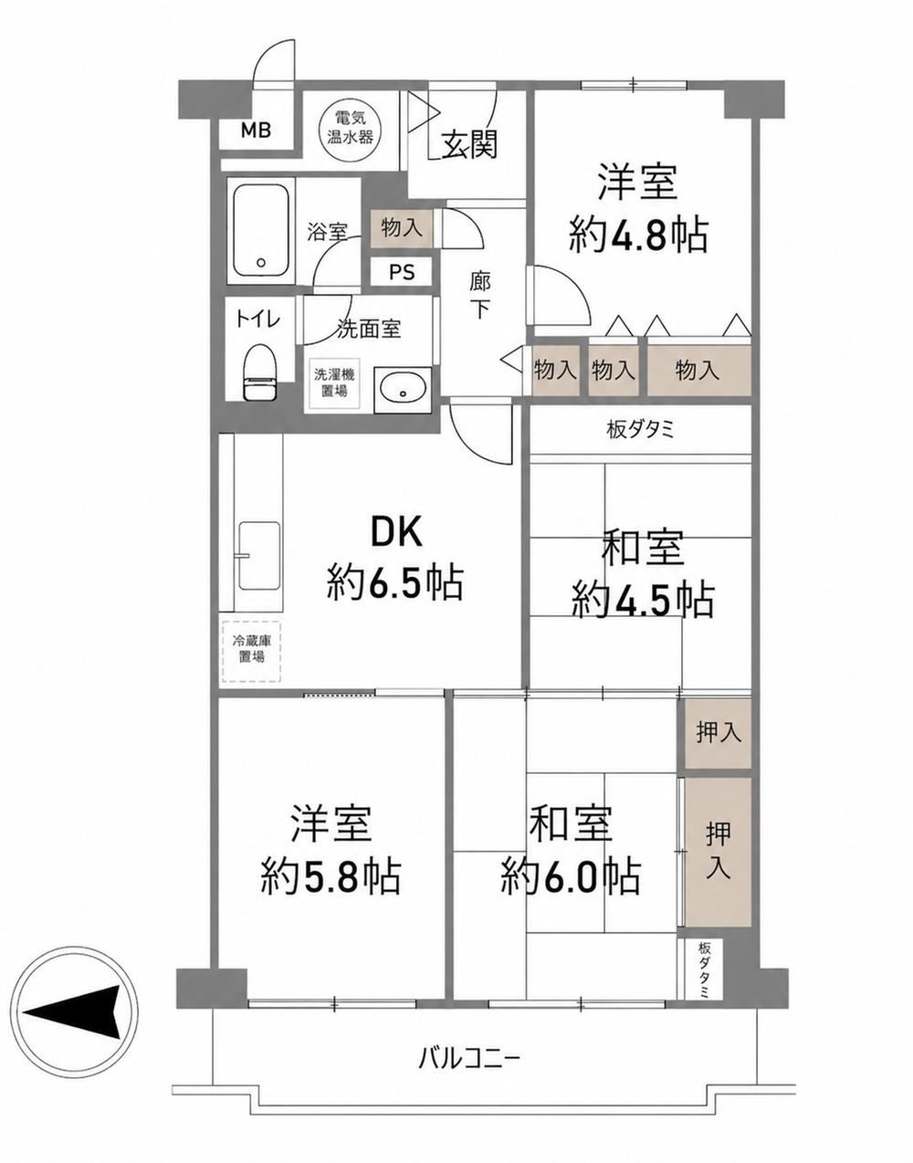 4DK apartment in Settsu, Osaka - Photo 1