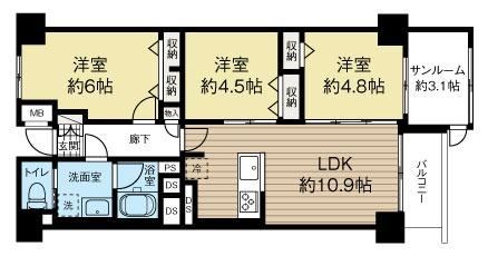 3LDK apartment in Miyagino Ward, Sendai, Miyagi - Photo 1