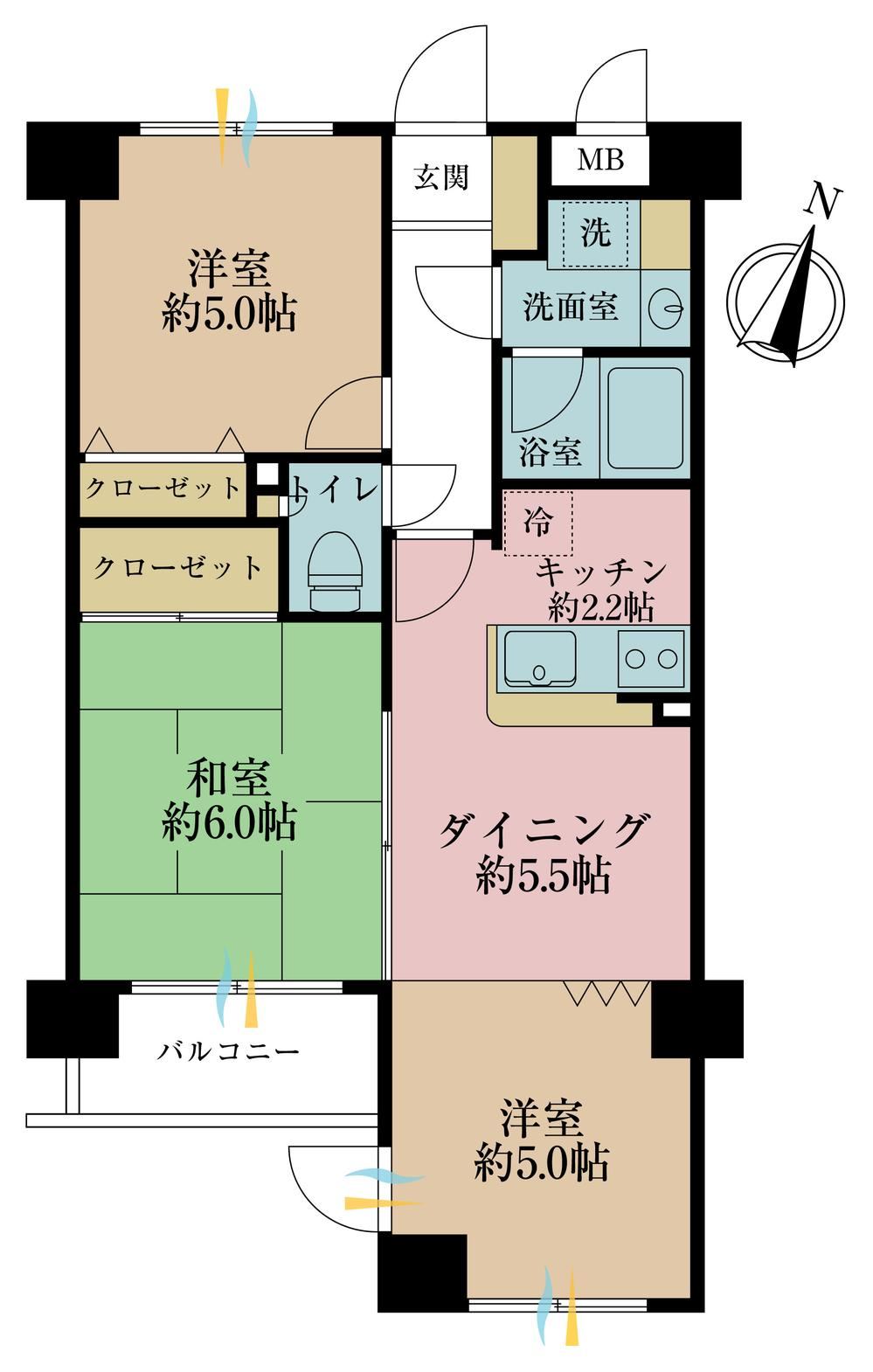 2LDK apartment in Sumida Ward, Tokyo - Photo 1