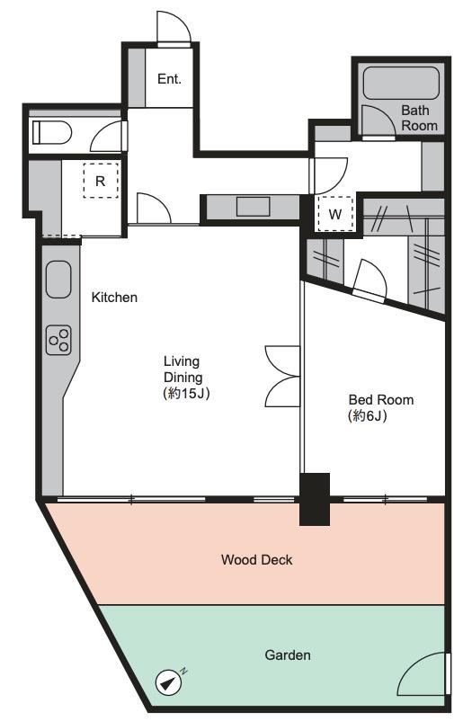 1LDK apartment in Minato Ward, Tokyo - Photo 1