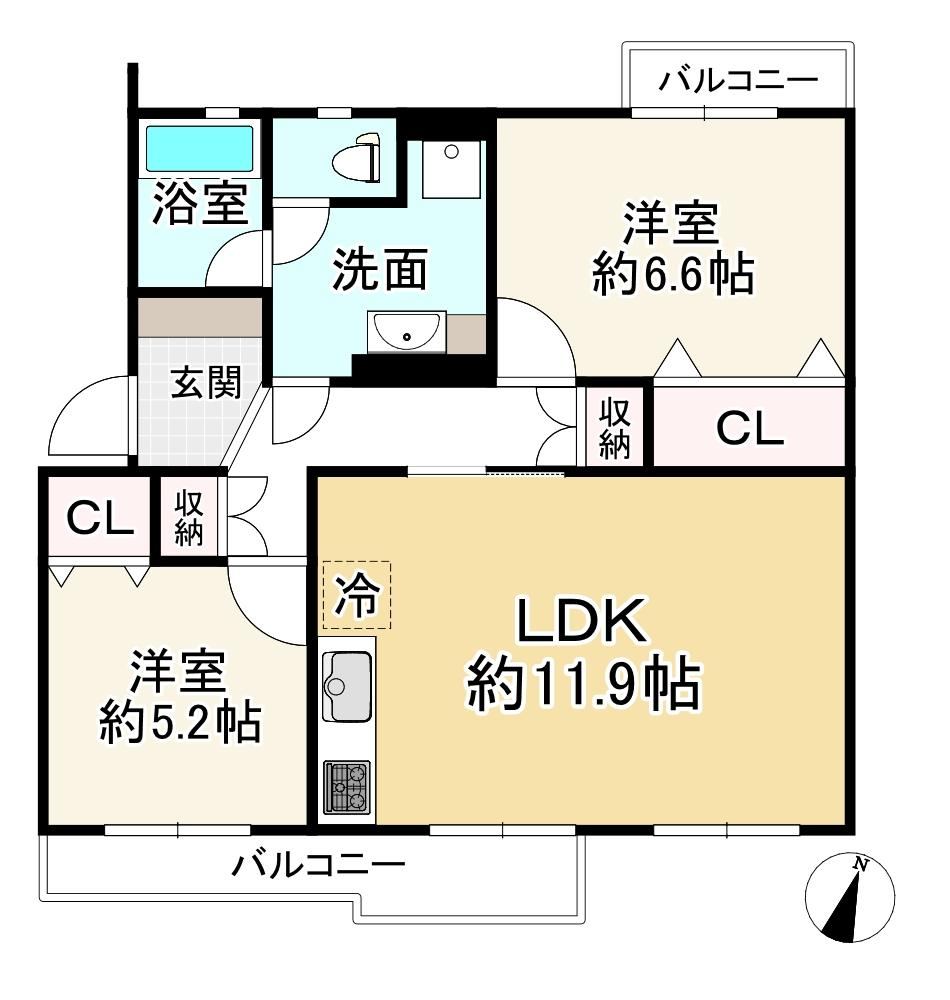 2LDK apartment in Yawata, Kyoto - Photo 1