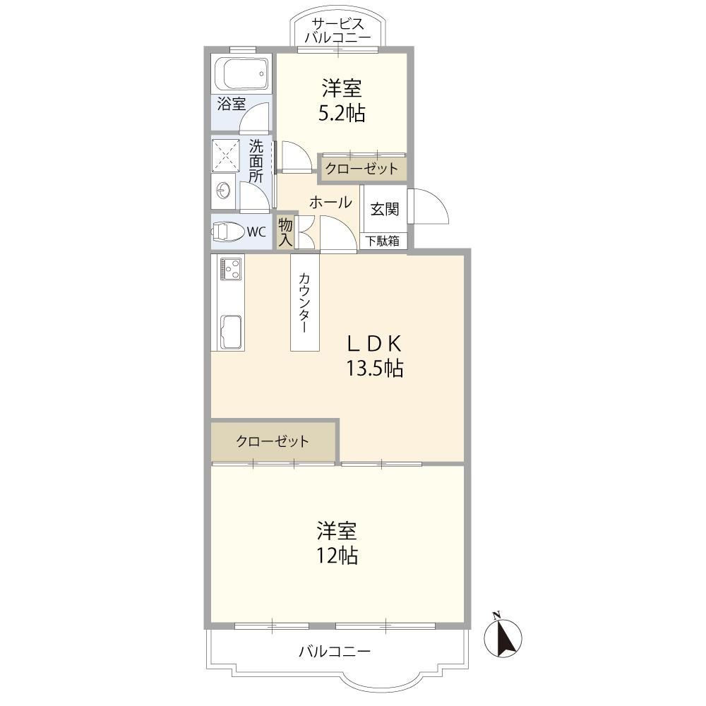 2LDK apartment in Minami Ward, Hiroshima - Photo 1