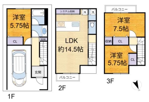 3LDK house in Takatsuki, Osaka - Photo 1