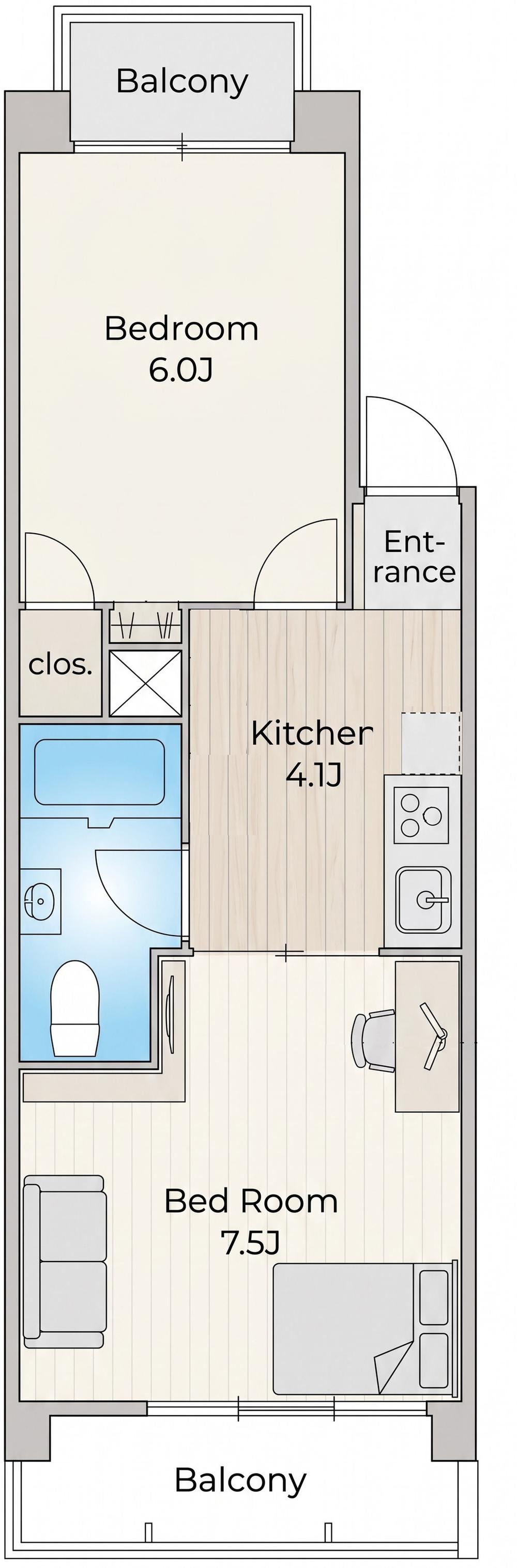 2DK apartment in Itabashi Ward, Tokyo - Photo 1