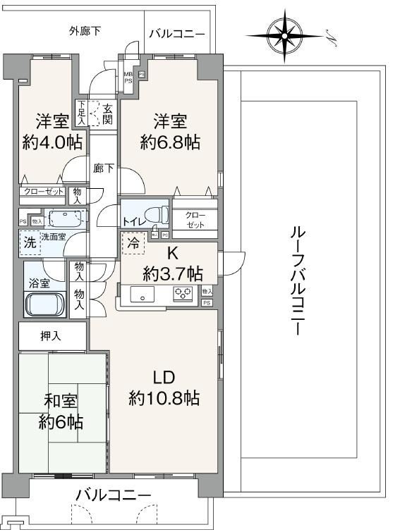 3LDK apartment in Ichikawa, Chiba - Photo 1