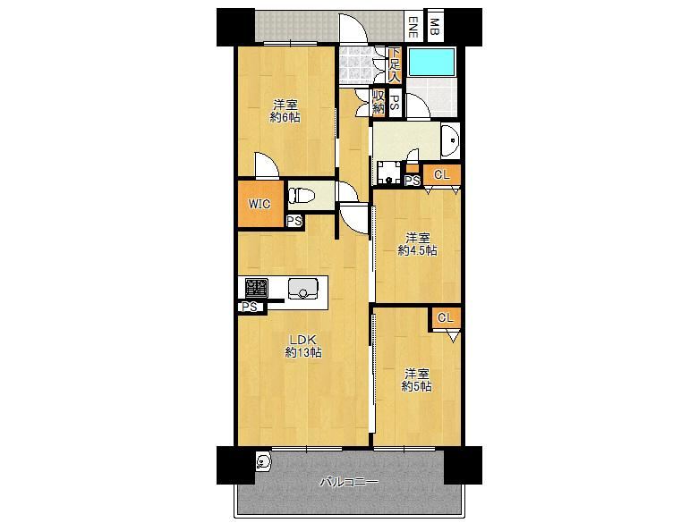 3LDK apartment in Suminoe Ward, Osaka - Photo 1