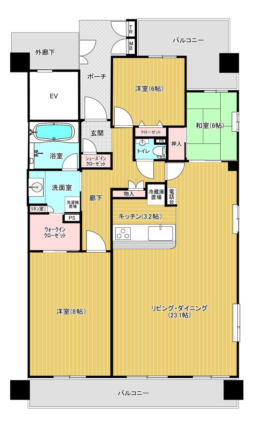 3LDK apartment in Takasaki, Gunma - Photo 1