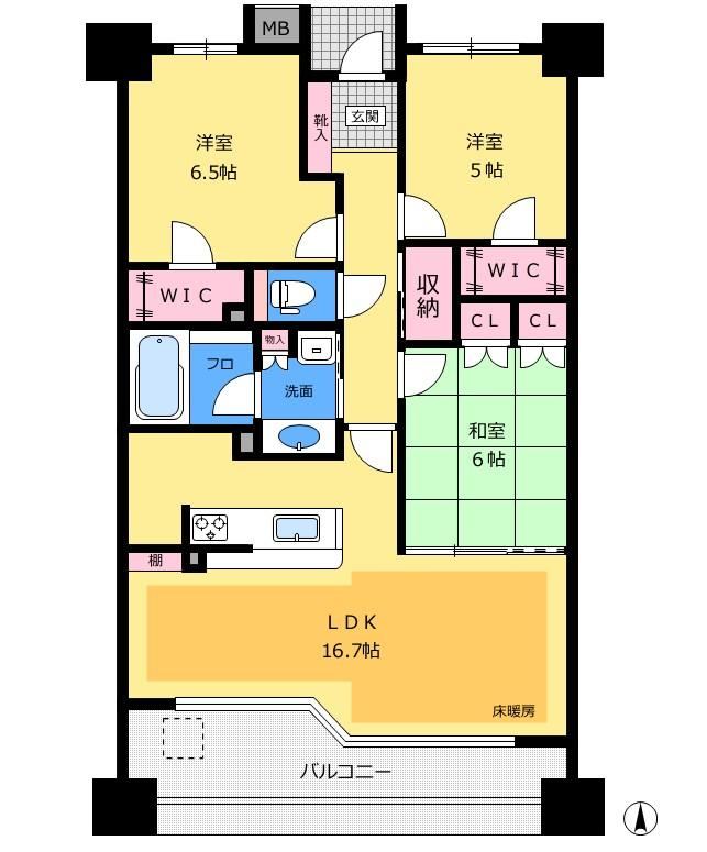 3LDK+S apartment in Ichinomiya, Aichi - Photo 1