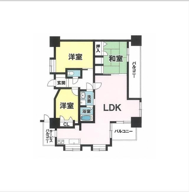 3LDK apartment in Chuo Ward, Kumamoto - Photo 1