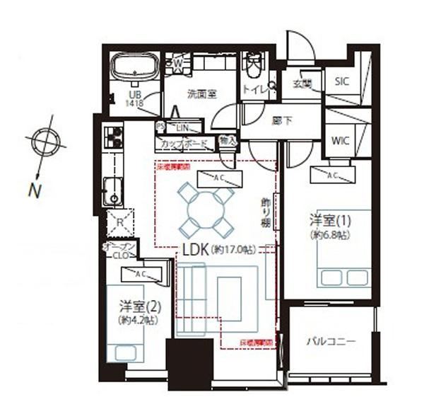 2LDK apartment in Shinagawa Ward, Tokyo - Photo 1