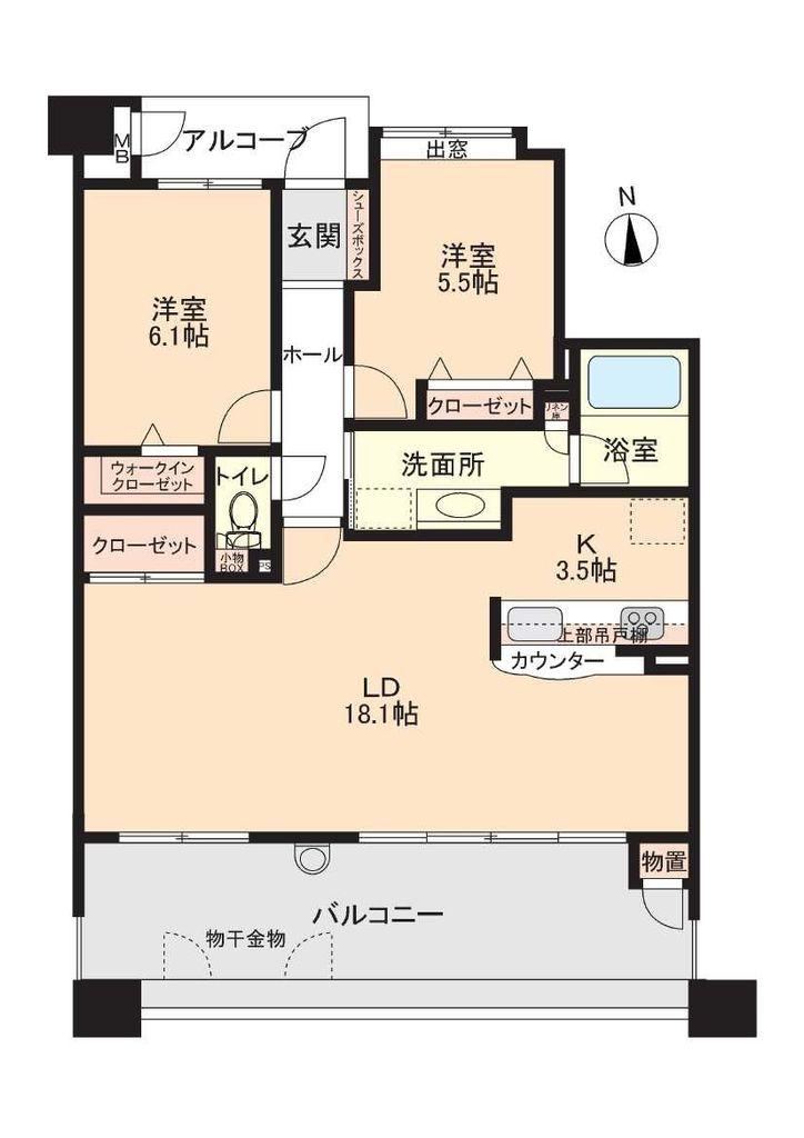 2LDK apartment in Ichinomiya, Aichi - Photo 1