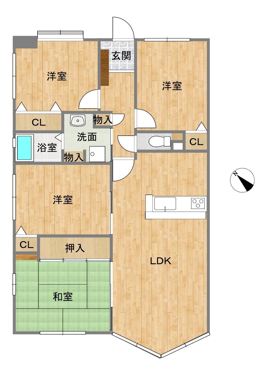 4LDK apartment in Yahatanishi Ward, Kitakyushu, Fukuoka - Photo 1