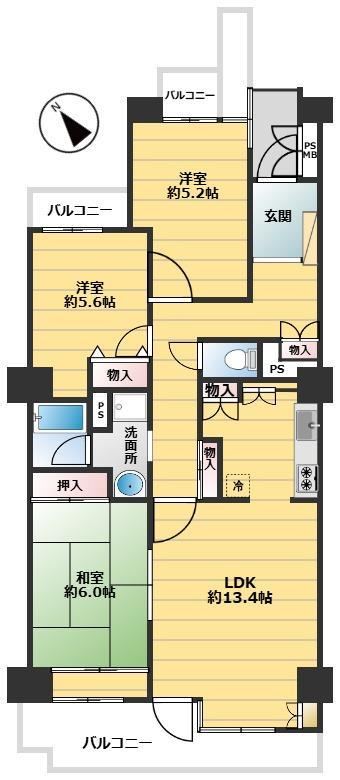 3LDK apartment in Inage Ward, Chiba - Photo 1