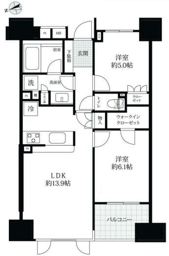2LDK apartment in Chuo Ward, Tokyo - Photo 1