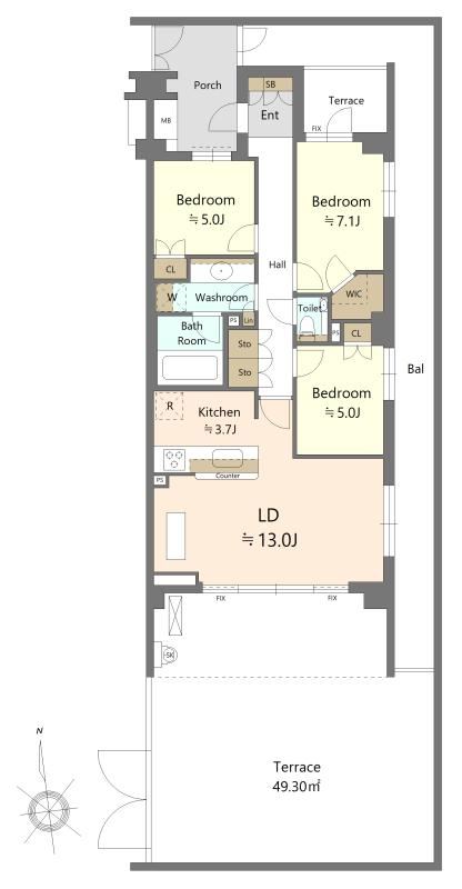 3LDK apartment in Suginami Ward, Tokyo - Photo 1