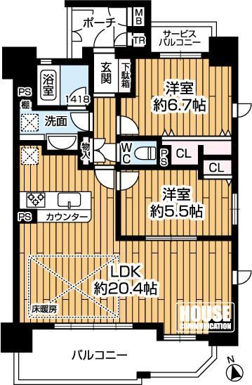 2LDK apartment in Tennoji Ward, Osaka - Photo 1
