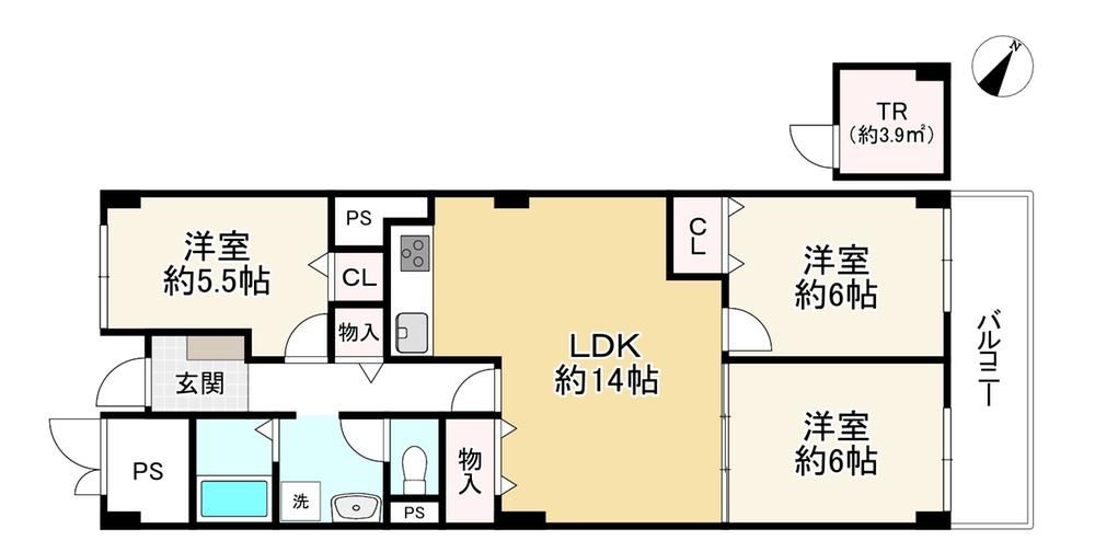 3LDK apartment in Chuo Ward, Kobe, Hyogo - Photo 1
