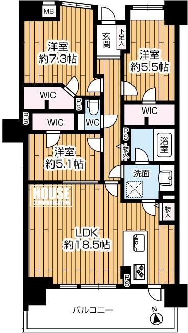 3LDK apartment in Tennoji Ward, Osaka - Photo 1