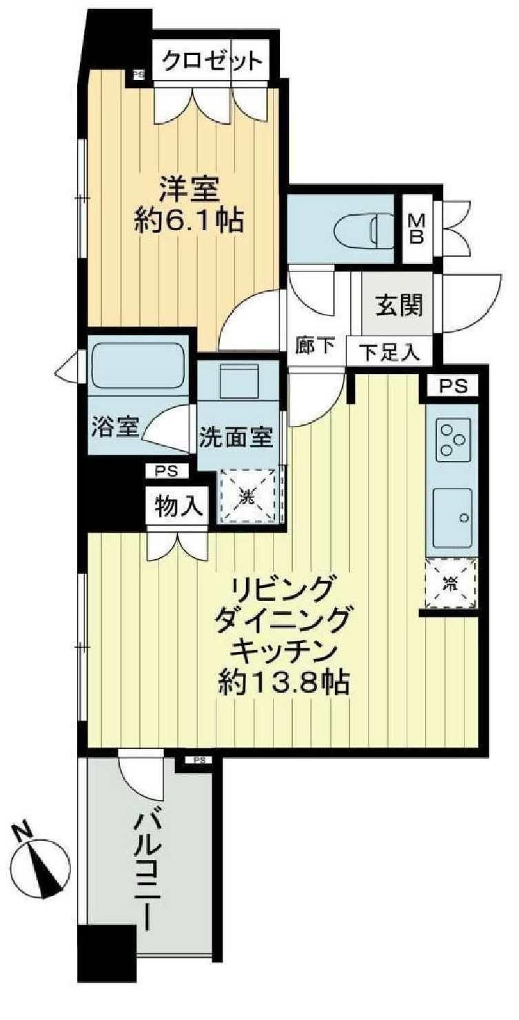 1LDK apartment in Shinagawa Ward, Tokyo - Photo 1
