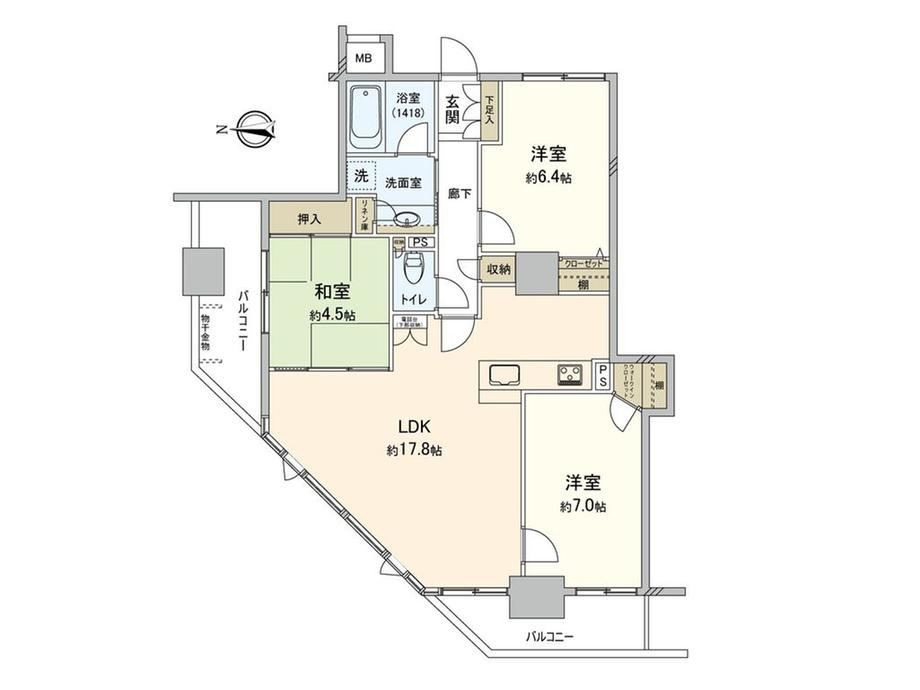 3LDK apartment in Minami Ward, Hiroshima - Photo 1