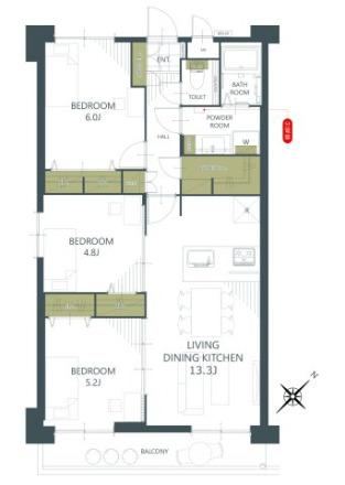 3LDK apartment in Suruga Ward, Shizuoka - Photo 1