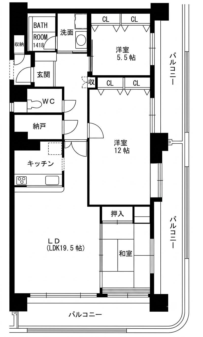 3LDK apartment in Nishi Ward, Fukuoka - Photo 1