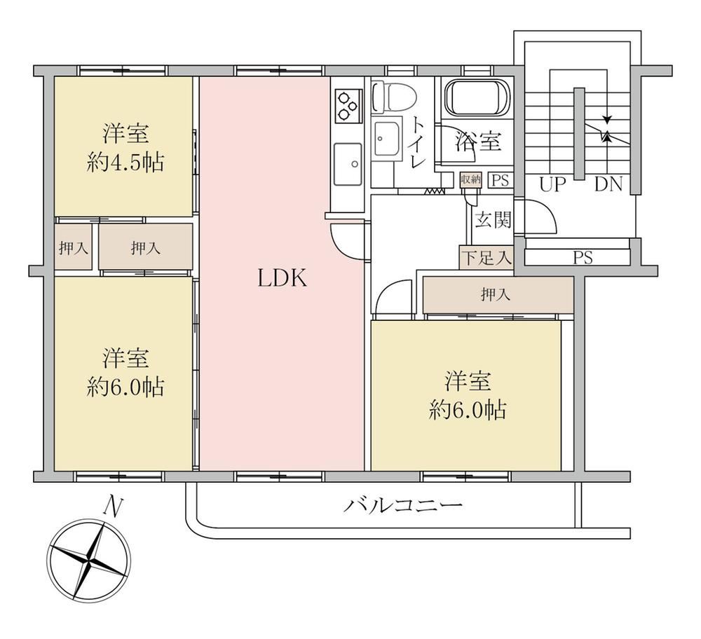 3LDK apartment in Soka, Saitama - Photo 1