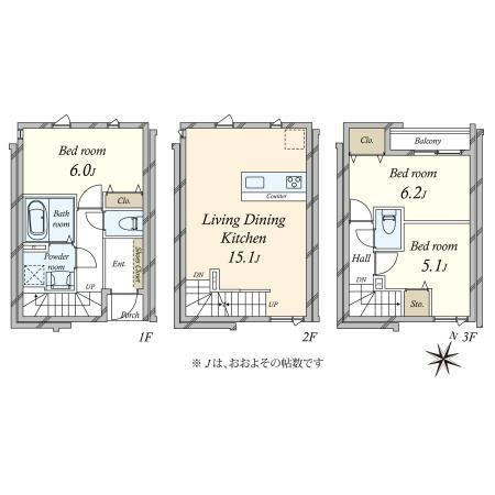 3LDK apartment in Ota Ward, Tokyo - Photo 1