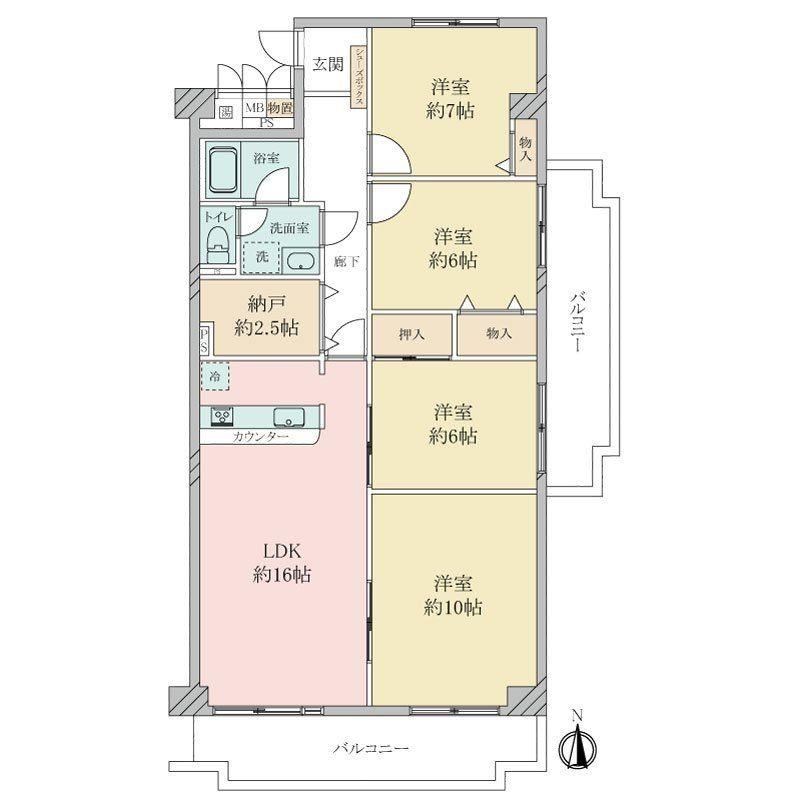 4LDK+S apartment in Higashinada Ward, Kobe, Hyogo - Photo 1