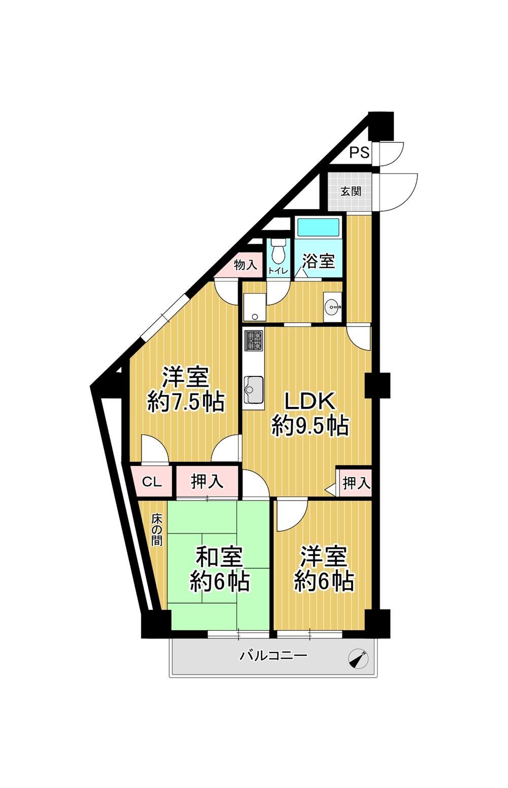 3LDK apartment in Higashiyodogawa Ward, Osaka - Photo 1
