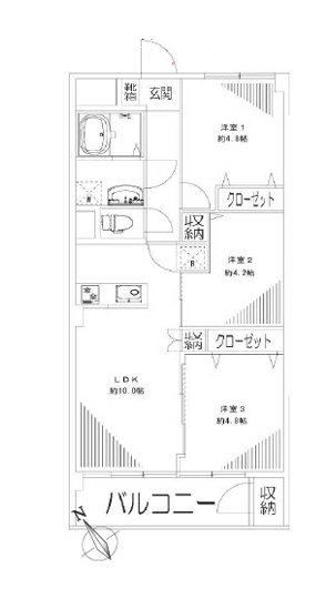 3LDK apartment in Nakano Ward, Tokyo - Photo 1