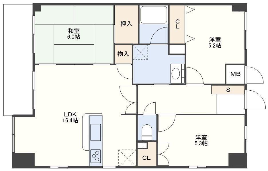 3LDK apartment in Isahaya, Nagasaki - Photo 1