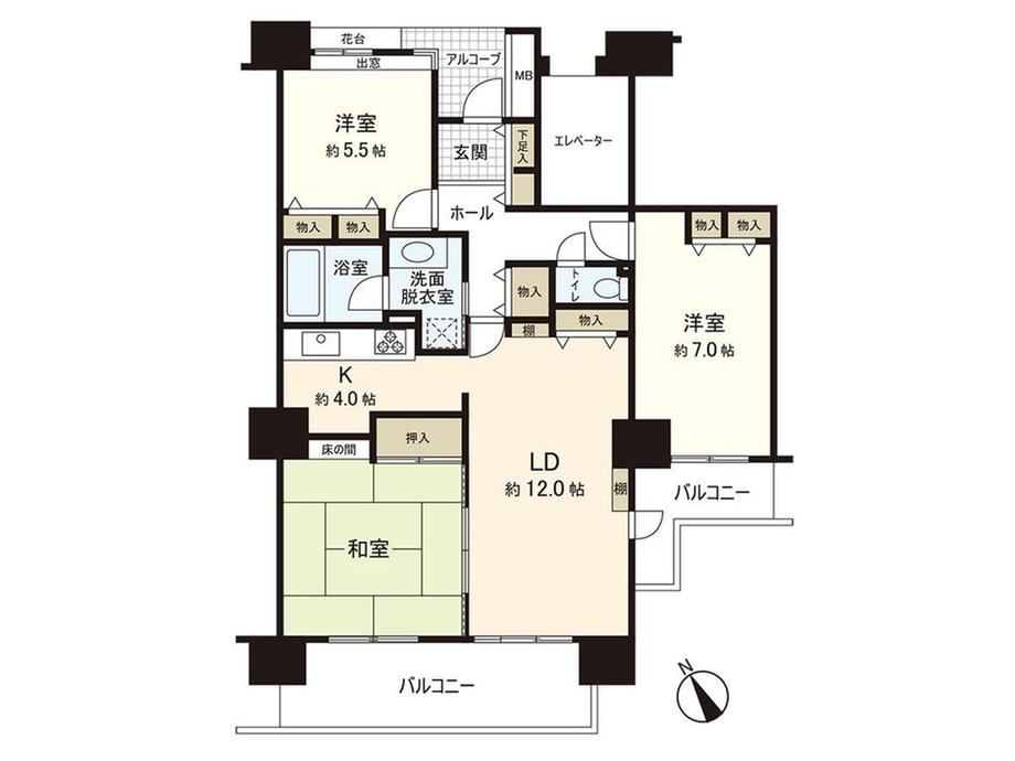 3LDK apartment in Inzai, Chiba - Photo 1