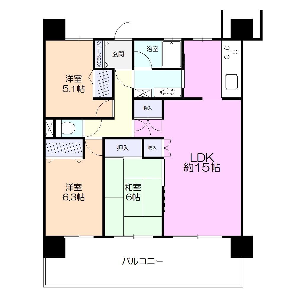 3LDK apartment in Inzai, Chiba - Photo 1