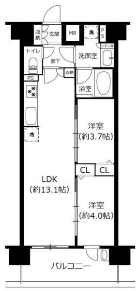 2LDK apartment in Nishi Ward, Nagoya, Aichi - Photo 1