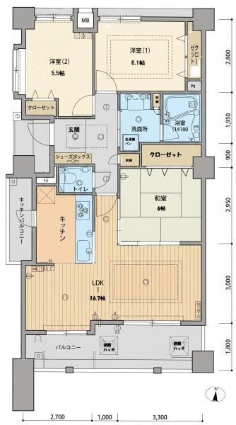 3LDK apartment in Nagasaki, Nagasaki - Photo 1