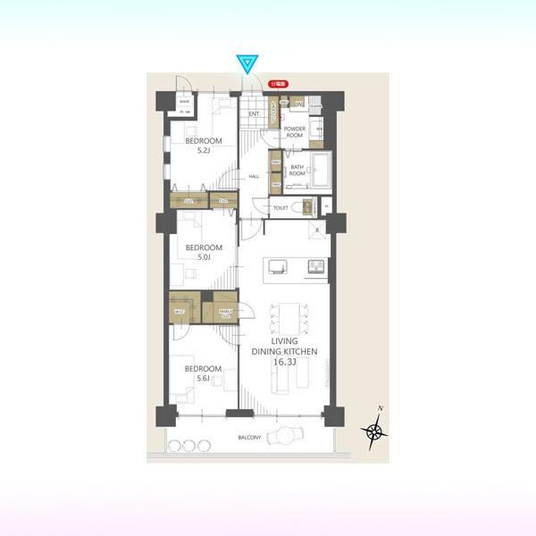 3LDK apartment in Kasukabe, Saitama - Photo 1